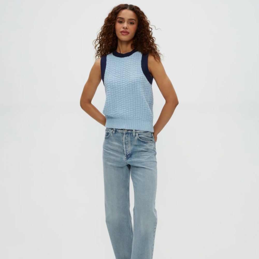 NWT Michael Stars Sia Sleeveless Sweater Size M Fountain